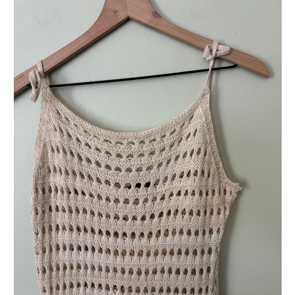 PrettyLittleThing Stone Crochet Maxi Dress 10 - Picture 3 of 9